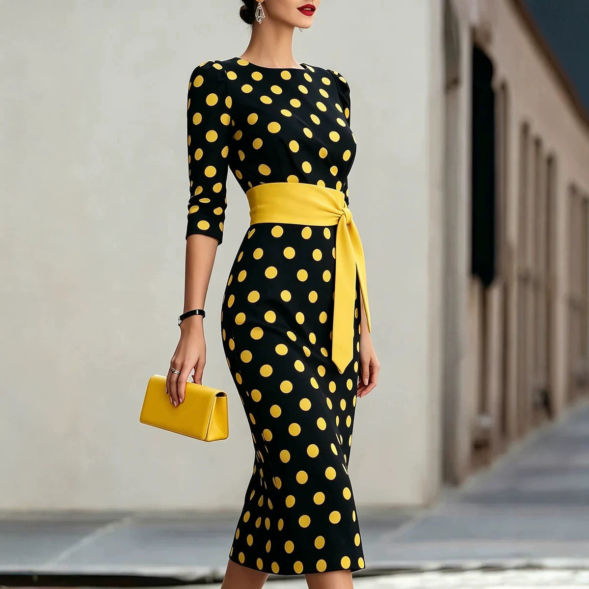 Neck Pencil Bodycon Formal Work Office Party Dres