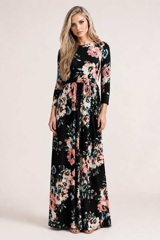 Boho Beach Maxi-Dress Vestidos Floral-Print Evening-Party Female White Plus-Size Women Summer